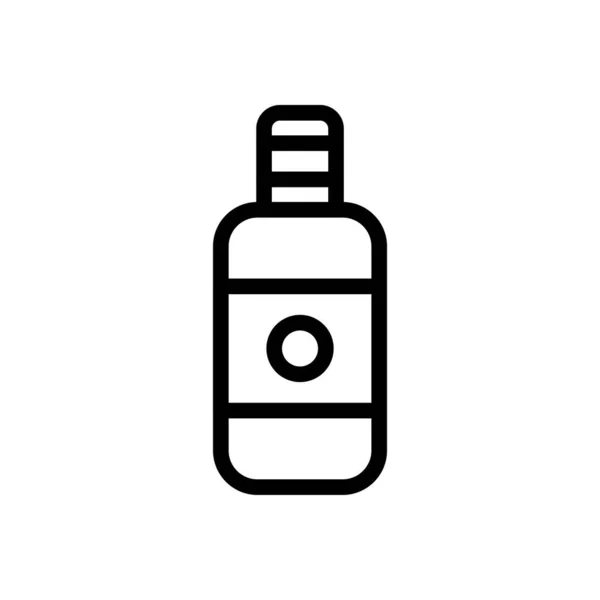 透明感のある背景に化粧水ベクトルイラスト プレミアム品質記号コンセプトとグラフィックデザインのための細い線のアイコン — ストックベクタ