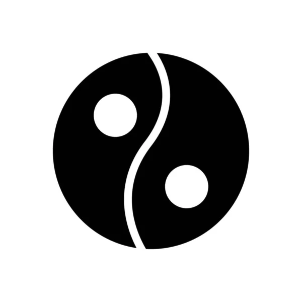 Yin Vektor Illustration Auf Transparentem Hintergrund Symbole Premium Qualität Glyphen — Stockvektor
