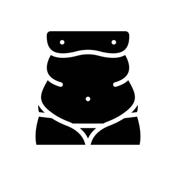 Ilustrasi Vektor Obesitas Pada Background Premium Kualitas Simbol Glyphs Untuk - Stok Vektor