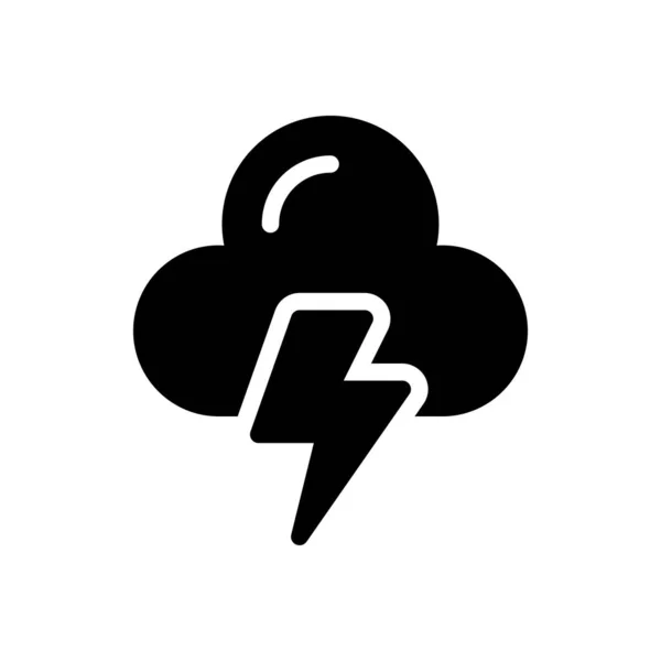 透明背景下的云风暴矢量图解 高级质量符号 概念和图形设计用的Glyphs图标 — 图库矢量图片