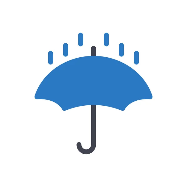Paraguas Vector Ilustración Sobre Fondo Transparente Símbolos Calidad Premium Glifos — Archivo Imágenes Vectoriales