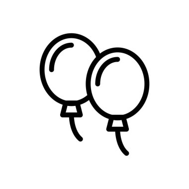 Şeffaf bir arkaplanda balon vektör çizimi. Konsept ve grafik tasarım için ince çizgi simgesi..