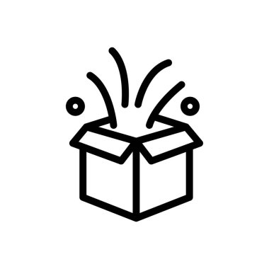 Şeffaf bir arkaplanda kutu havai fişek vektör çizimi. Konsept ve grafik tasarımı için ince çizgi simgesi..