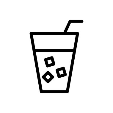 Şeffaf bir arkaplanda soda vektör illüstrasyonu. Konsept ve grafik tasarım için ince çizgi simgesi..