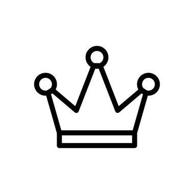 Şeffaf bir arkaplan üzerinde taç vektör çizimi. Premium kalite semboller. Konsept ve grafik tasarım için ince çizgi simgesi.