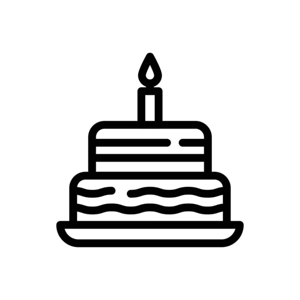 Cake Vector Illustration Transparent Background Premium Quality Symbols Thin Line — Stock Vector