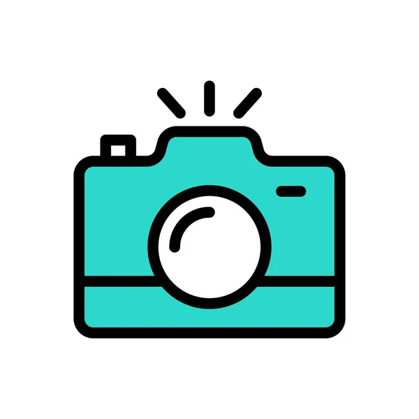 Camera Vector Illustratie Een Transparante Achtergrond Premium Kwaliteit Symbolen Stroke — Stockvector