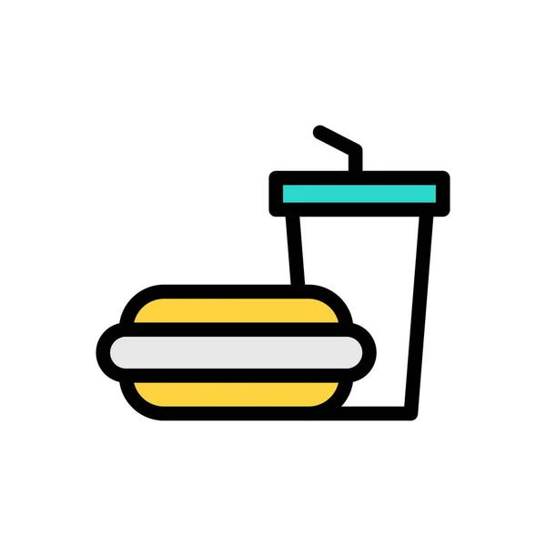 Burger Vector Illustration Transparent Background Premium Quality Symbols Stroke Icon — Stock Vector