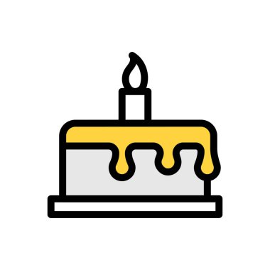 Şeffaf bir arkaplan üzerinde pasta vektör çizimi. Konsept ve grafik tasarım için mükemmel kalite simgeleri..