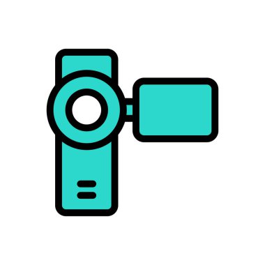 Şeffaf bir arkaplan üzerinde kamera vektör illüstrasyonu. Konsept ve grafik tasarım için mükemmel kalite semboller..