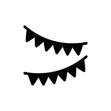 şeffaf bir arkaplan üzerinde bunting vektör illüstrasyonu. Konsept ve grafik tasarımı için mükemmel kalite sembolleri..