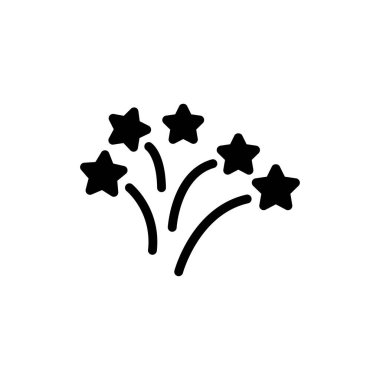 Şeffaf bir arkaplanda havai fişek vektör illüstrasyonu. Konsept ve grafik tasarım simgeleri için kaliteli semboller..