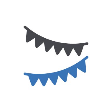 şeffaf bir arkaplan üzerinde bunting vektör illüstrasyonu. Konsept ve grafik tasarımı için mükemmel kalite sembolleri..