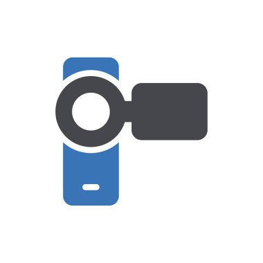 Şeffaf bir arkaplan üzerinde kamera vektör illüstrasyonu. Konsept ve grafik tasarım için mükemmel kalite semboller..