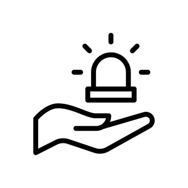 Şeffaf bir arkaplanda siren vektör çizimi. Premium kalite sembolleri. Konsept ve grafik tasarım için ince çizgi simgesi.