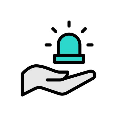 Şeffaf bir arkaplan üzerinde siren vektör illüstrasyonu. Konsept ve grafik tasarım için prim kalite simgeleri..