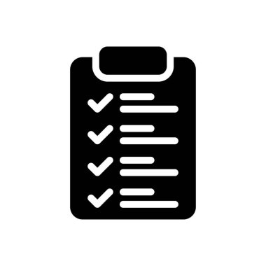 Şeffaf bir arkaplan üzerindeki denetleme listesi vektör illüstrasyonu. Konsept ve grafik tasarımı için mükemmel kalite sembolleri..