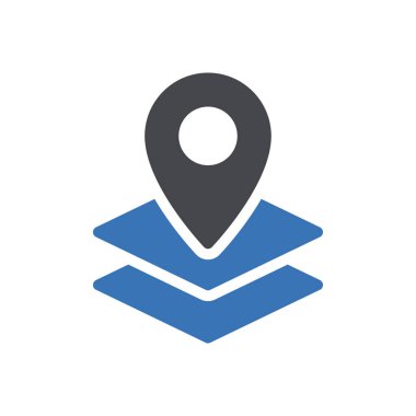 Saydam bir arkaplan üzerindeki katman konum vektör illüstrasyonu. Konsept ve grafik tasarımı için mükemmel kalite sembolleri..