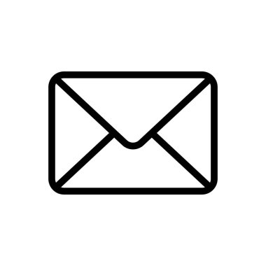 Şeffaf bir arkaplan üzerinde ileti vektör illüstrasyonu. Konsept ve grafik tasarımı için ince çizgi simgesi..