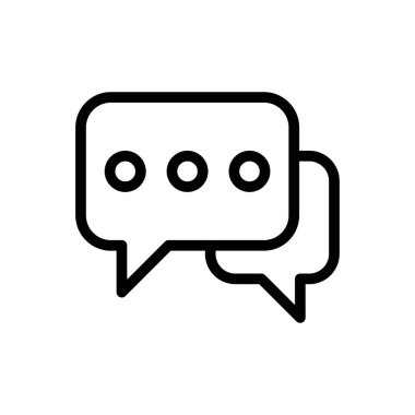 Şeffaf bir arkaplan üzerinde ileti vektör illüstrasyonu. Konsept ve grafik tasarımı için ince çizgi simgesi..