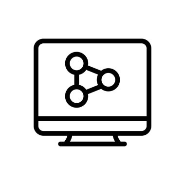 Şeffaf bir arkaplanda ağ vektör çizimi. Konsept ve grafik tasarımı için ince çizgi simgesi..