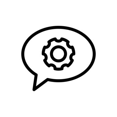 İleti, şeffaf bir arkaplan üzerinde vektör illüstrasyonu ayarlıyor.Premium kalite sembolleri. Konsept ve grafik tasarım için ince çizgi simgesi.