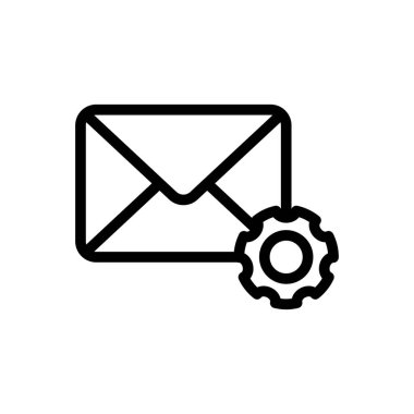 İleti, şeffaf bir arkaplan üzerinde vektör illüstrasyonu ayarlıyor.Premium kalite sembolleri. Konsept ve grafik tasarım için ince çizgi simgesi.