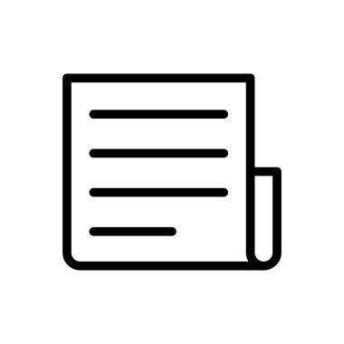 Saydam bir arkaplan üzerinde gazete vektör çizimi. Premium kalite semboller. Konsept ve grafik tasarım için ince çizgi simgesi. 