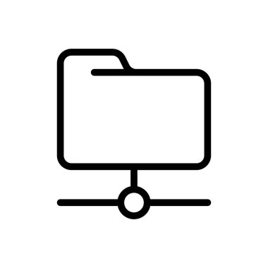 Şeffaf bir arkaplan üzerinde dizin paylaşım vektör illüstrasyonu. Konsept ve grafik tasarımı için ince çizgi simgesi..