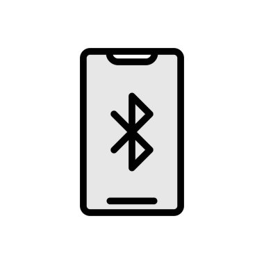 Saydam bir arkaplan üzerinde bluetooth vektör çizimi. Konsept ve grafik tasarımı için premimium kalitesi simgeleri..