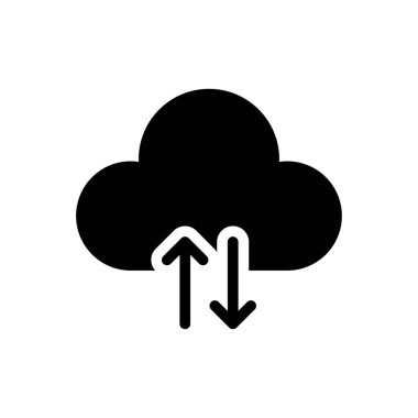 Şeffaf bir arkaplan üzerinde bulut vektör çizimi. Konsept ve grafik tasarımı için özel kalite semboller..