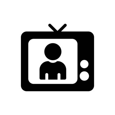 Şeffaf bir arkaplan üzerinde televizyon vektör illüstrasyonu. Konsept ve grafik tasarımı için en iyi kalite semboller..