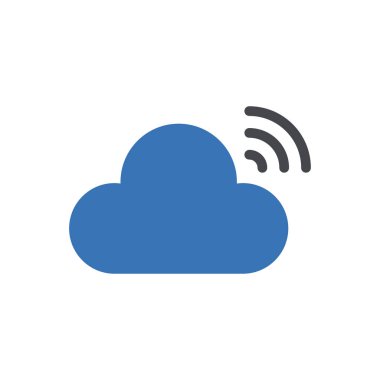 Şeffaf bir arkaplan üzerinde bulut vektör çizimi. Konsept ve grafik tasarımı için özel kalite semboller.. 