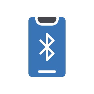 Şeffaf bir arkaplan üzerinde bluetooth vektör çizimi. Konsept ve grafik tasarımı için özel kalite semboller..