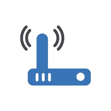Şeffaf bir arkaplan üzerinde router vektör illüstrasyonu. Konsept ve grafik tasarımı için mükemmel kalite sembolleri.. 
