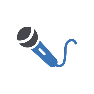 Şeffaf bir arkaplan üzerinde MIC vektör çizimi. Konsept ve grafik tasarım için mükemmel kalite sembolleri.. 