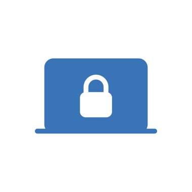 Şeffaf bir arkaplan üzerinde dizüstü bilgisayar kilidi vektör illüstrasyonu. Konsept ve grafik tasarımı için kaliteli semboller..