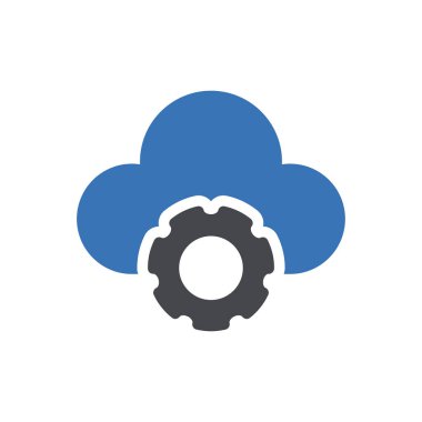 Şeffaf bir arkaplan üzerinde bulut ayarlama vektör çizimi. Konsept ve grafik tasarımı için mükemmel kalite sembolleri..