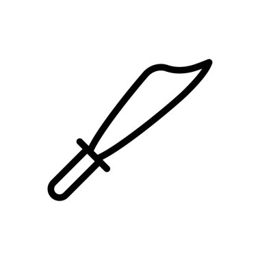 Saydam bir arkaplanda bıçak vektör çizimi. Premium kalite semboller. Konsept ve grafik tasarım için ince çizgi simgesi. 