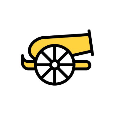 Şeffaf bir arkaplan üzerinde kanon vektör illüstrasyonu. Konsept ve grafik tasarımı için birinci sınıf kalite simgeler.. 