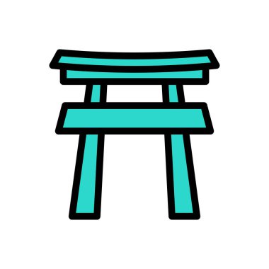 Şeffaf bir arkaplan üzerinde Torri kapısı vektör çizimi. Konsept ve grafik tasarımı için premimium kalite simgeleri.. 