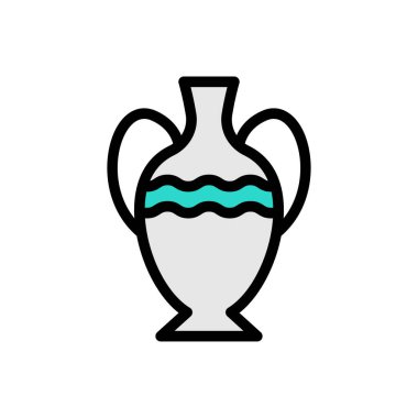 şeffaf bir arkaplan üzerinde vazo vektör illüstrasyonu. Konsept ve grafik tasarımı için birinci sınıf kalite simgeler.. 