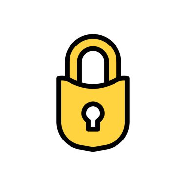 Şeffaf bir arkaplan üzerinde vektör illüstrasyonunu kilitle. Konsept ve grafik tasarım için prim kalite simgeleri..