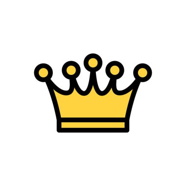 Şeffaf bir arkaplan üzerinde taçlandırılmış vektör çizimi. Konsept ve grafik tasarım için mükemmel kalite simgeleri.. 