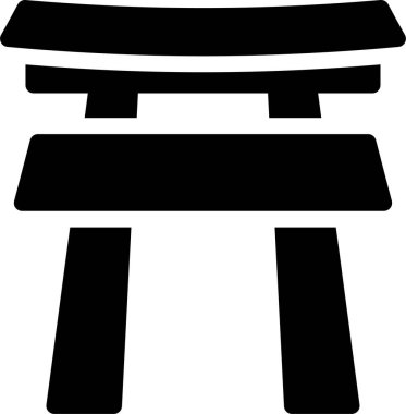 Şeffaf bir arkaplan üzerinde Torri kapısı vektör illüstrasyonu. Konsept ve grafik tasarımı için mükemmel kalite sembolleri.. 