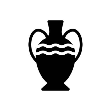 şeffaf bir arkaplan üzerinde vazo vektör illüstrasyonu. Konsept ve grafik tasarımı için mükemmel kalite semboller.. 