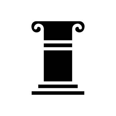 Şeffaf bir arkaplan üzerinde sütun vektör çizimi. Konsept ve grafik tasarımı için mükemmel kalite semboller.. 