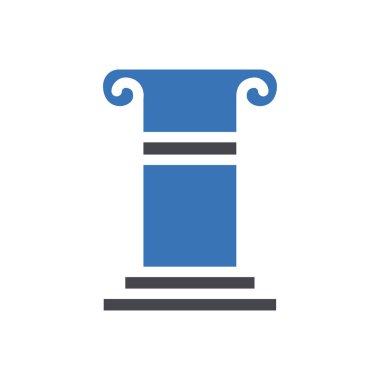 Şeffaf bir arkaplan üzerinde sütun vektör çizimi. Konsept ve grafik tasarımı için mükemmel kalite semboller.. 