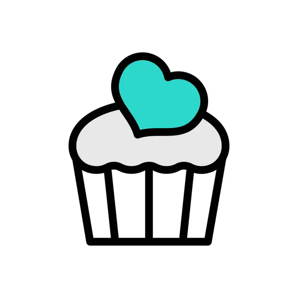 Illustration Vectorielle Muffin Sur Fond Transparent Symboles Qualité Premium Icône — Image vectorielle