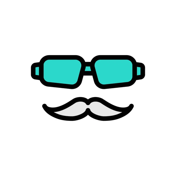 Mustache Vector Illustration Transparent Background Premium Quality Symbols Glyphs Icon — Stock Vector